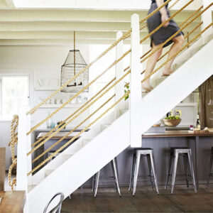 nautical rope bannister interior design