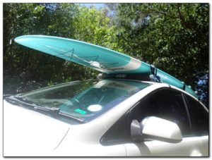 gear roof rack car racking system paddle kayak fishing rod surfboard lower angle