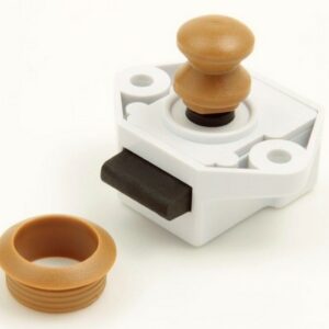 BT012B : Push Button Door Catch - Plastic Knob + Bush