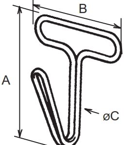 T361-GA : Tent Hook Flat - 25mm Webbing (TEN002)