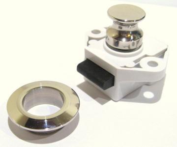 BT012E : Push Button Dr Catch - Lrg S/S Knob/Bush