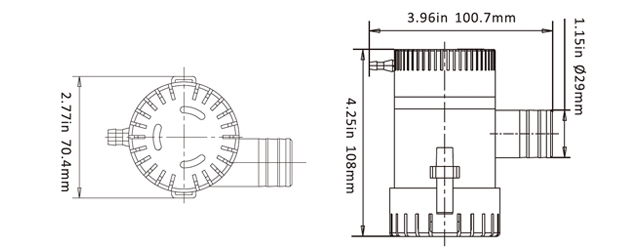 SFBP1-G1100-01 : SeaFlo Bilge Pump 12V 1100GPH - Image 3