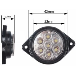L4-025C : Light MARKER Clear 4 LED 10-30V